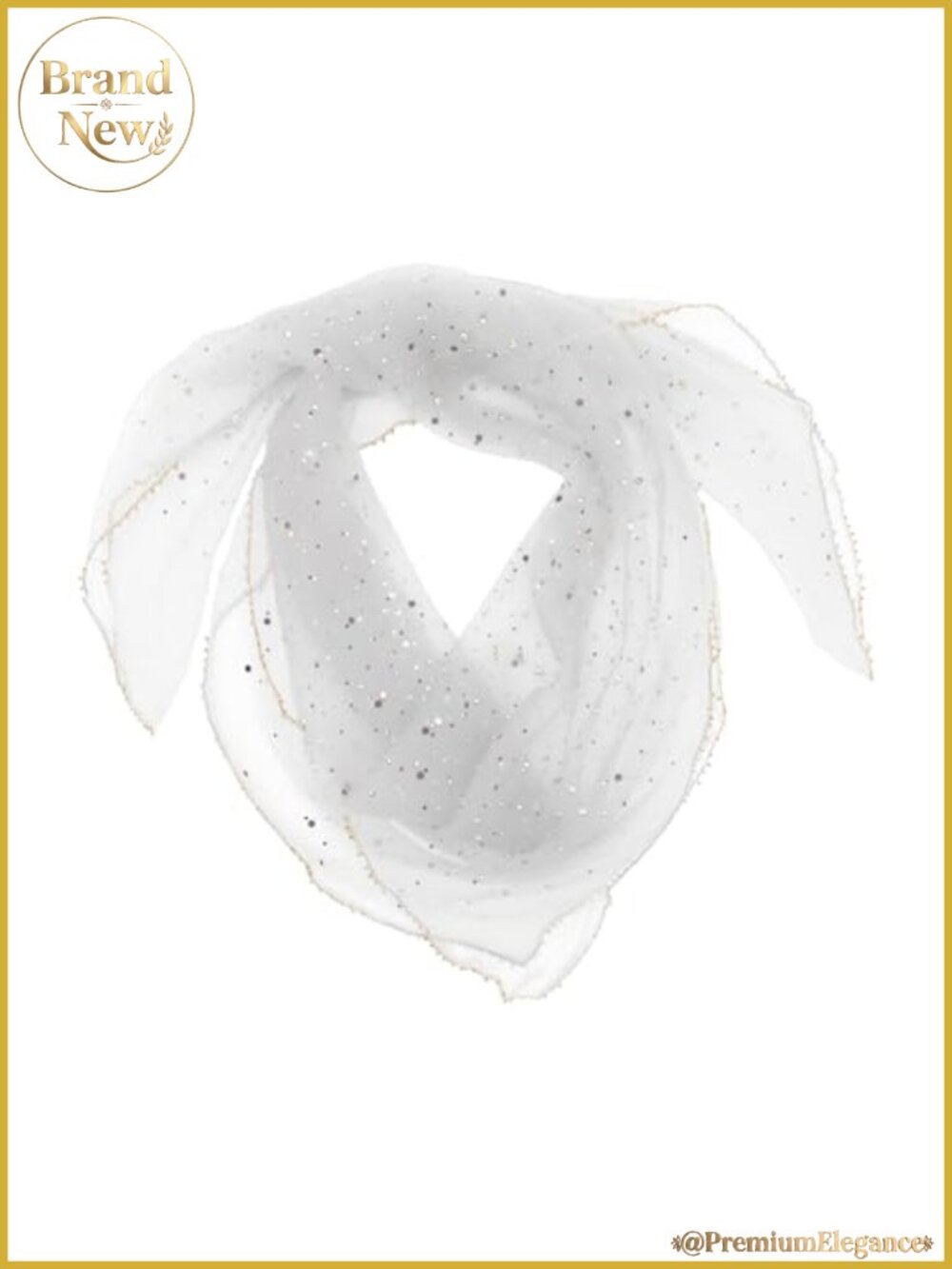 Sequin Head Scarf Large Square Hair Wrap Sparkle Bandana